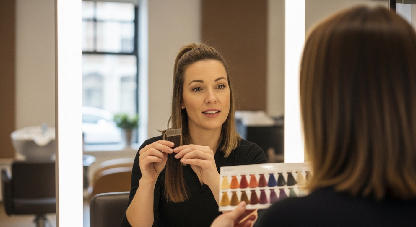 Diagnostic capillaire avant coloration : protocole pro